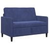vidaXL Sofa avec rangement 2 place Bleu police 122 x 78 x 87 cm