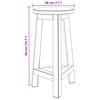 vidaXL Tabouret Naturel 28 x 28 x 50 cm Bois d'Acajou