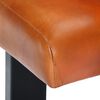 vidaXL Banc 120 cm Marron et noir Cuir v&eacute;ritable de ch&egrave;vre