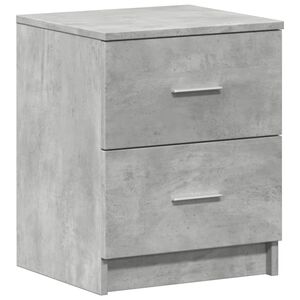 vidaXL Table de chevet &agrave; 2 tiroirs Gris b&eacute;ton 40x36x50 cm