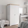 vidaXL Garde-robe BODO blanc marron 99x53,5x173 cm bois massif de pin