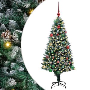 vidaXL Sapin de No&euml;l artificiel Vert 150 cm PVC, Acier et Plastique
