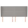 vidaXL T&ecirc;te de lit avec oreilles Gris clair 163x23x118/128 cm Tissu