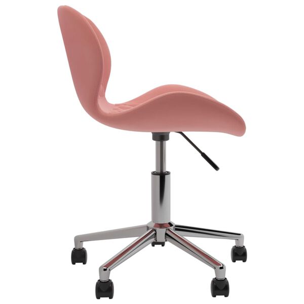 vidaXL Chaises &agrave; manger pivotantes lot de 4 Rose Velours