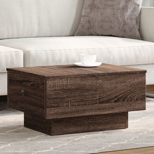 vidaXL Table basse ch&ecirc;ne marron 60x45x31 cm bois d'ing&eacute;nierie