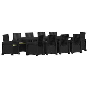 vidaXL Ensemble de salle &agrave; manger pour jardin 11 pc PP