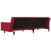 vidaXL Canap&eacute;-lit &agrave; 2 places et deux oreillers Rouge bordeaux Velours