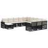 vidaXL Ensemble de canap&eacute; de jardin 12 pc Noir et blanc cr&egrave;me