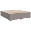 vidaXL Sommier &agrave; lattes de lit avec matelas Taupe 200x200 cm Tissu