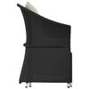 vidaXL Salon de jardin 2 pcs avec coussins Noir R&eacute;sine tress&eacute;e