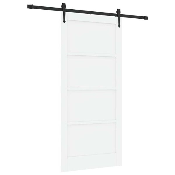 vidaXL Porte coulissante ORKDAL Blanc 93 x 202 cm Pin massif