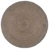 vidaXL Tapis fait &agrave; la main Jute Rond 240 cm Gris