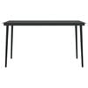 vidaXL Ensemble à manger de jardin 7 pcs Noir