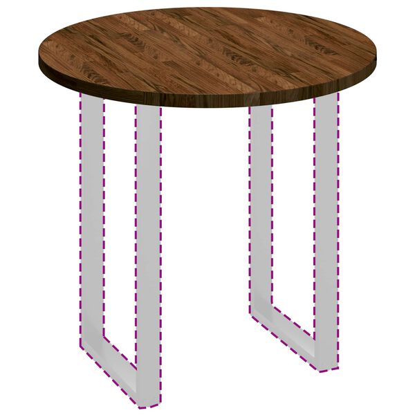 vidaXL Plateau de table Marron fonc&eacute; &Oslash; 80 x 2,5 cm