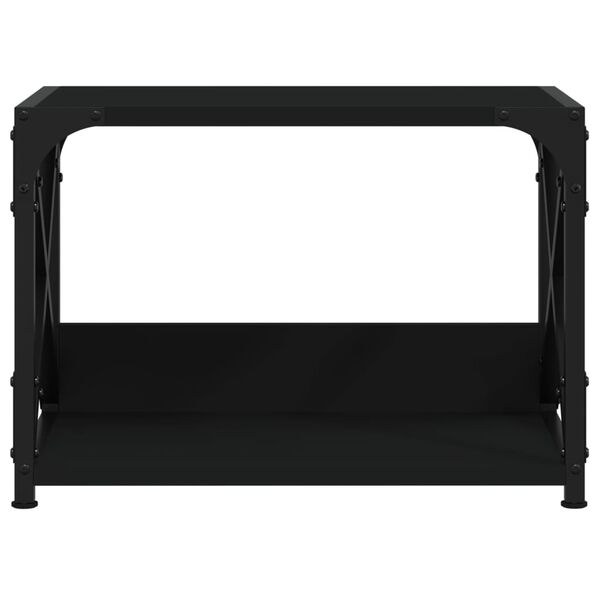 vidaXL Support d'imprimante 2 niveaux noir 44x26x31,5 cm