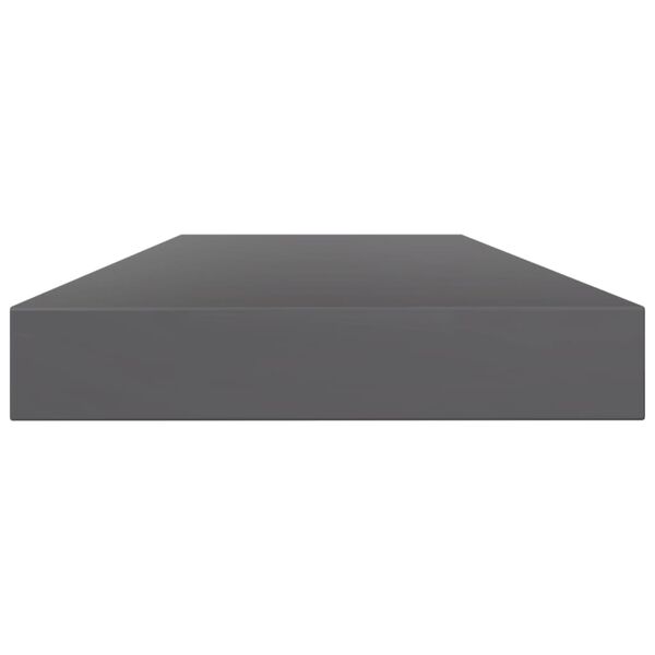 vidaXL Panneaux biblioth&egrave;que 8pcs Gris brillant 80x10x1,5cm Agglom&eacute;r&eacute;