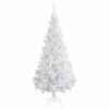 vidaXL Arbre de Noël artificiel pré-éclairé et boules blanc 180 cm PVC