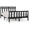 vidaXL Cadre de lit sans matelas noir bois massif de pin 140x200 cm