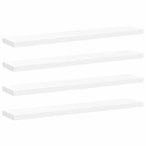 vidaXL &Eacute;tag&egrave;res murales flottantes 4 pcs blanc 120x23,5x3,8 cm MDF