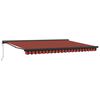 vidaXL Auvent r&eacute;tractable orange et marron 4,5x3 m tissu et aluminium