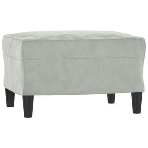 vidaXL Repose-pied Gris clair 60x50x41 cm Velours