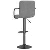 vidaXL Tabourets de bar lot de 2 gris clair velours