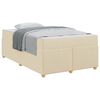 vidaXL Cadre de lit avec matelas Cr&egrave;me 120 x 190 cm tissu
