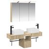vidaXL Ensemble d'armoire de salle de bain 4 pc Ch&ecirc;ne Sonoma