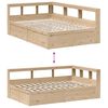 vidaXL Lit biblioth&egrave;que sans matelas 135x190 cm bois de pin massif