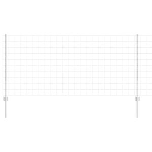 vidaXL Cl&ocirc;ture Euro avec poteau 25 x 1 m Acier galvanis&eacute; Argent&eacute;
