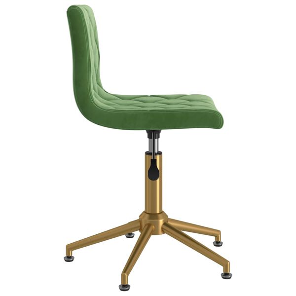 vidaXL Chaise pivotante de salle &agrave; manger Vert fonc&eacute; Velours