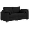 vidaXL Canap&eacute; 2 pcs Noir 219 x 80 x 82 cm tissu