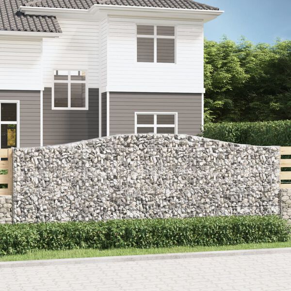 vidaXL Paniers &agrave; gabions arqu&eacute;s 25 pcs 400x30x140/160 cm Fer galvanis&eacute;