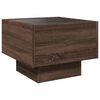 vidaXL Table de chevet avec LED infini ch&ecirc;ne marron 40x40x30 cm