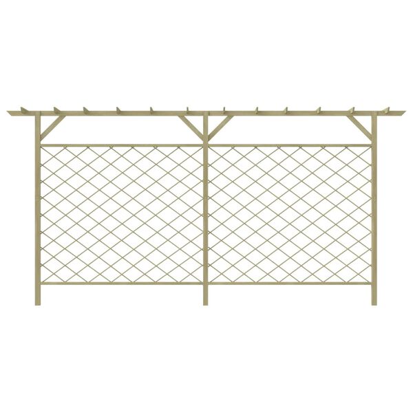 vidaXL Clôture à lattes de jardin avec pergola Bois