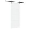 vidaXL Porte coulissante 93 x 232 cm Bois d'ing&eacute;nierie Blanc et noir