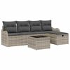 vidaXL Ensemble de canap&eacute; de jardin 6 pc Poly rotin