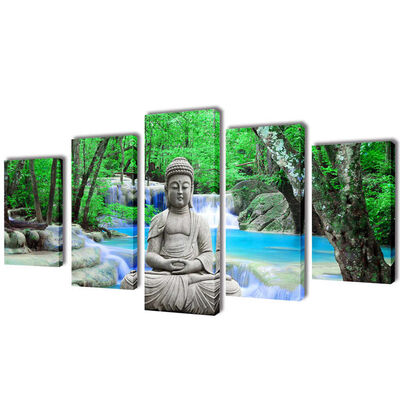 Set de toiles murales imprimées Bouddha 100 x 50 cm