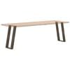 vidaXL Pieds de table console en U, 2 pi&egrave;ces, acier naturel, 38 x (72-73) cm