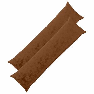 vidaXL Coussin de jet&eacute; 2 pc HEERLEN Marron Clair 40 x 145 cm Flanelle