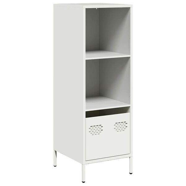 vidaXL Buffet haut blanc 35x39x103,5 cm acier
