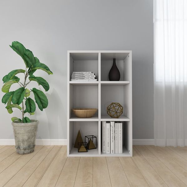 vidaXL Biblioth&egrave;que/buffet blanc brillant 66x30x98cm bois d'ing&eacute;nierie