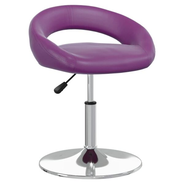 vidaXL Chaise de salle &agrave; manger pivotante Violet Similicuir