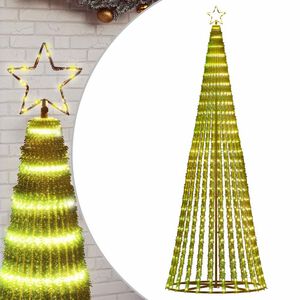 vidaXL Sapin de No&euml;l &agrave; LED 475 LED blanc chaud 247 cm