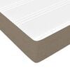 vidaXL Sommier &agrave; lattes de lit avec matelas Taupe 180x200 cm Tissu