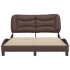 vidaXL Cadre de lit sans matelas Hvar marron 140x200 cm similicuir