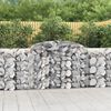 vidaXL Panier de gabions arqu&eacute; 300x50x100/120 cm Fer galvanis&eacute;