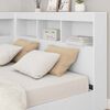 vidaXL T&ecirc;te de lit de rangement Blanc 120 cm Bois d'ing&eacute;nierie