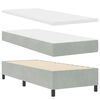 vidaXL Lit &agrave; ressorts avec matelas Gris clair 80 x 200 cm Velours