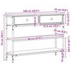 vidaXL Table console avec tiroir Ch&ecirc;ne artisanal 72,5 x 25 x 75 cm